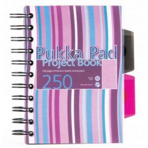Kołozeszyt Pukka Pad Project Book Stripes A6/250/80g kratka